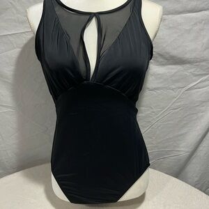 Time and Tru Black One Piece Swimsuit
